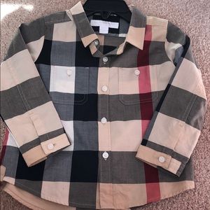 Burberry button down baby boy size 12months